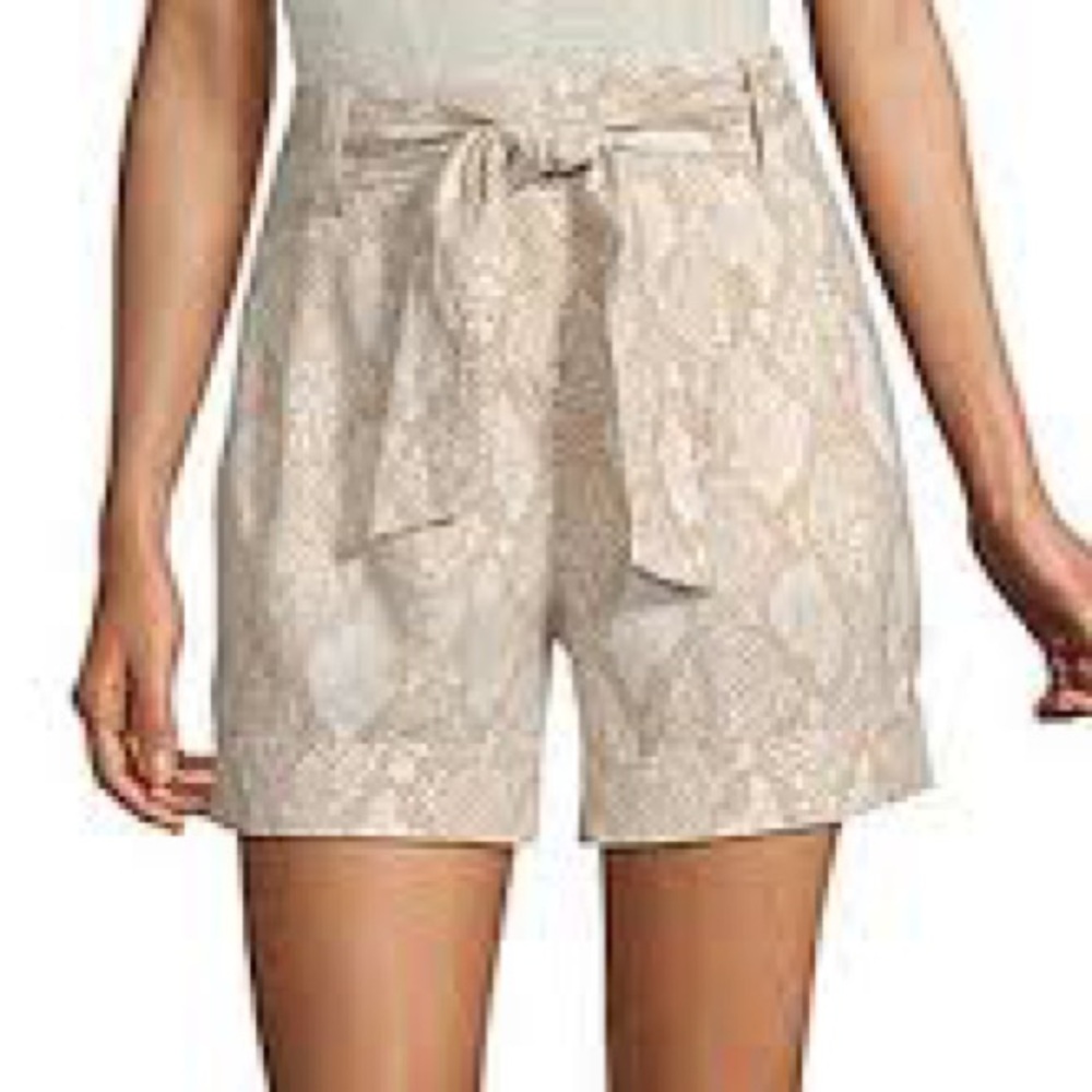 Worthington Tan High Waist Shorts with Sophisticated Style